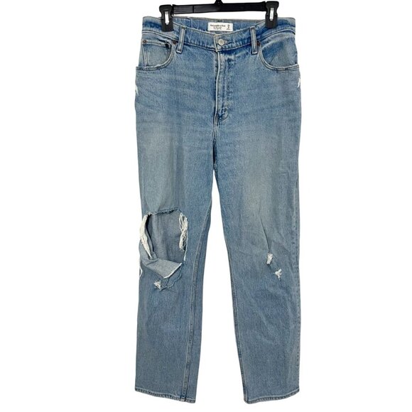 Abercrombie & Fitch Curve Love The 90's Straight Ultra High Rise Jeans Size 8/29 - Picture 1 of 6